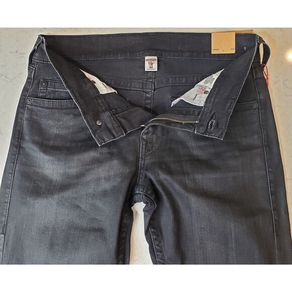 NWT TRUE RELIGION Straight No Flap Jeans Black Men's Size 33 ~ Style 101752 - Picture 2 of 12